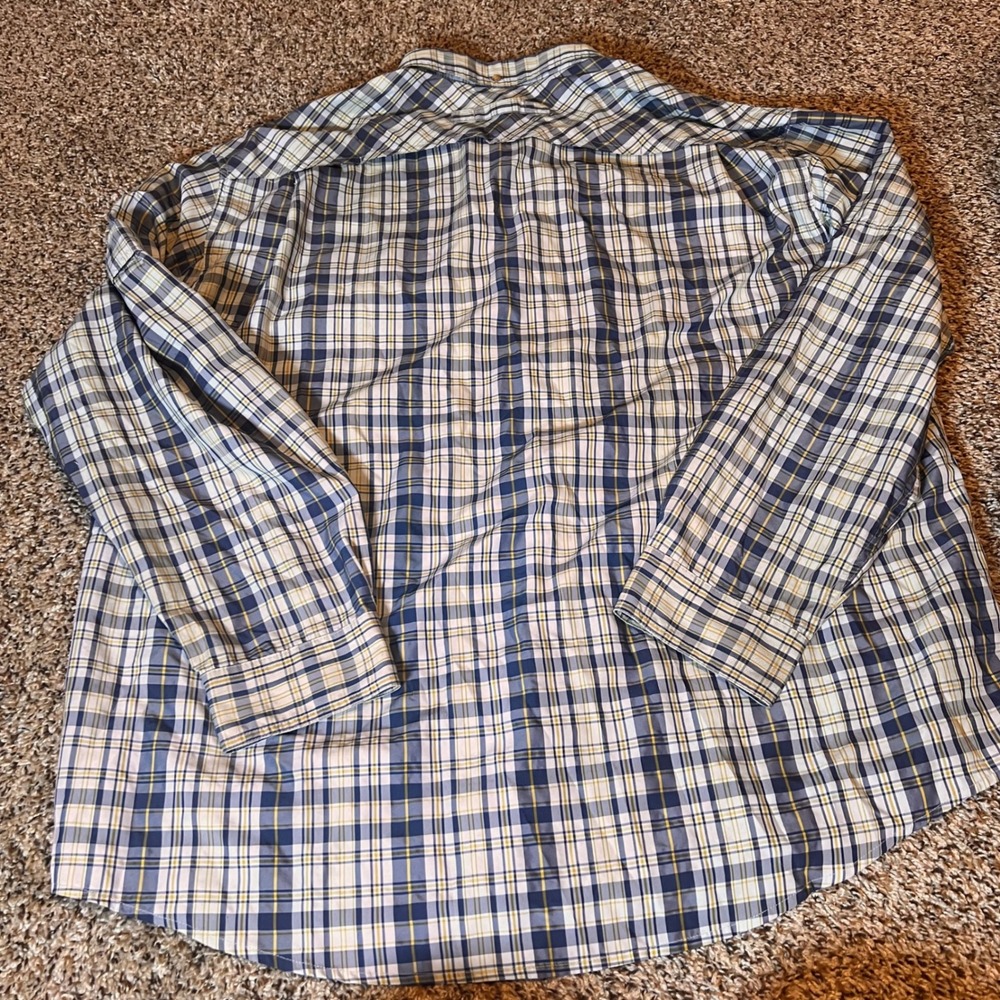 Duluth Trading Co. Plaid Button Up Shirt Hidden Pockets Vented Back 2XL - Picture 9 of 9